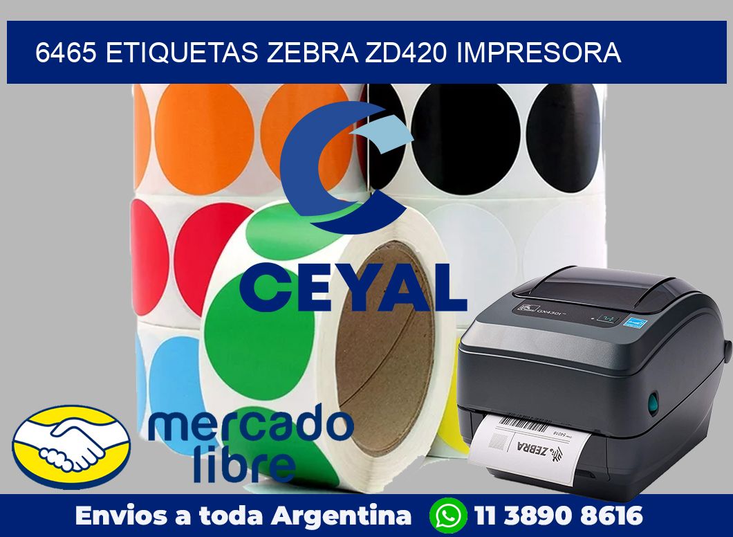 6465 etiquetas Zebra zd420 impresora
