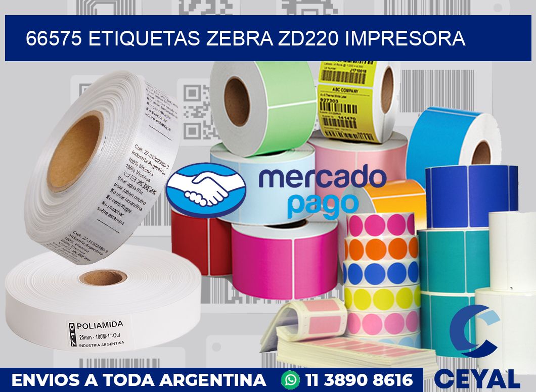 66575 etiquetas Zebra zd220 impresora