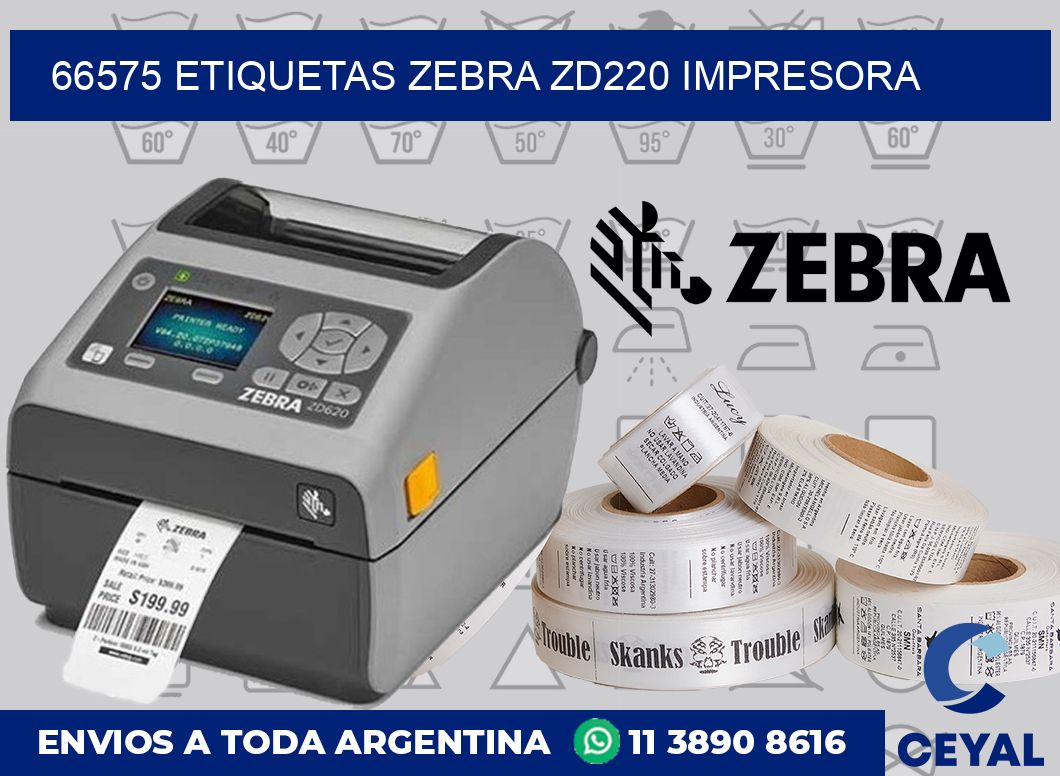 66575 etiquetas Zebra zd220 impresora