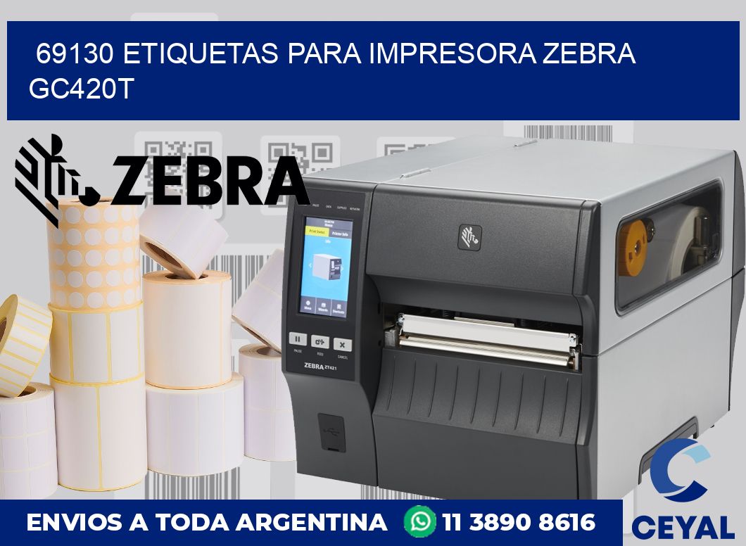 69130 etiquetas para impresora zebra GC420T