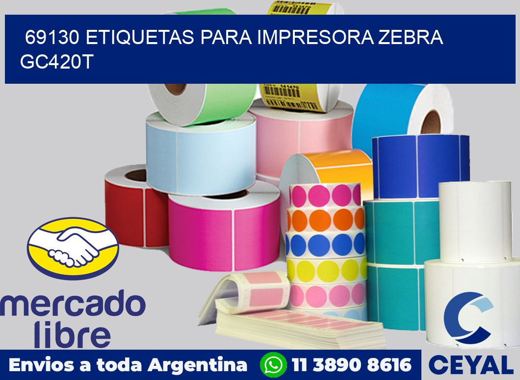 69130 etiquetas para impresora zebra GC420T