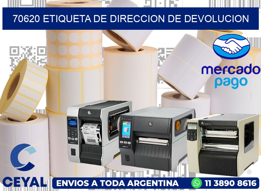70620 Etiqueta de direccion de devolucion