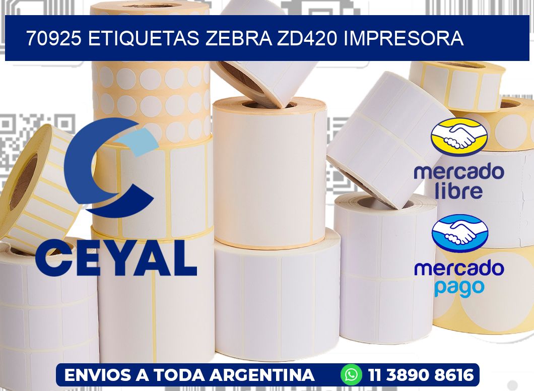 70925 etiquetas Zebra zd420 impresora