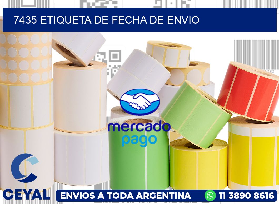 7435 Etiqueta de fecha de envio
