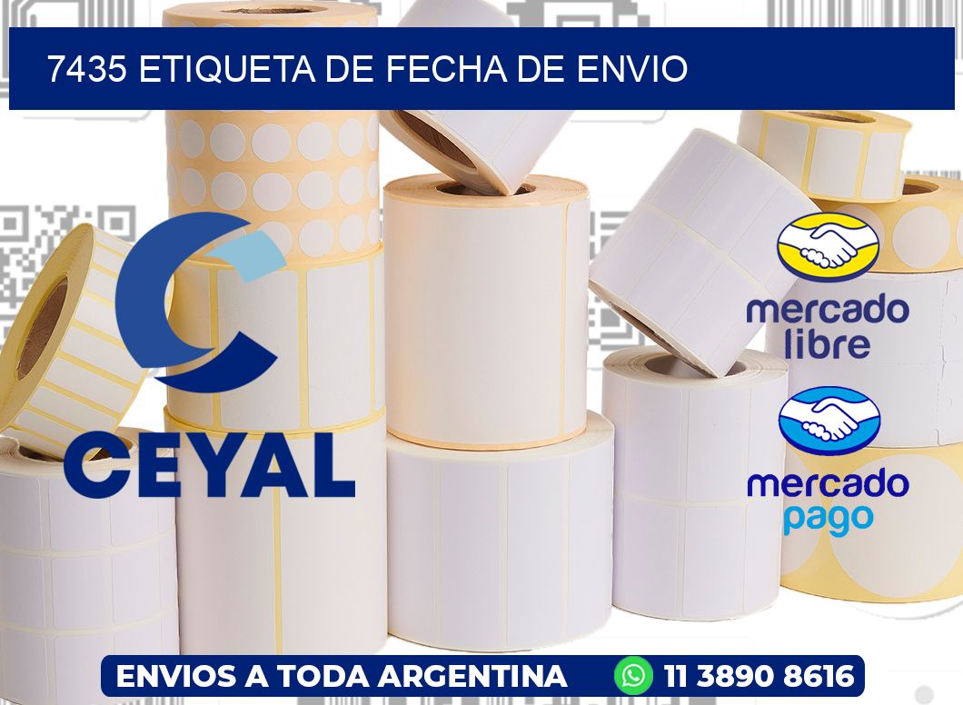 7435 Etiqueta de fecha de envio