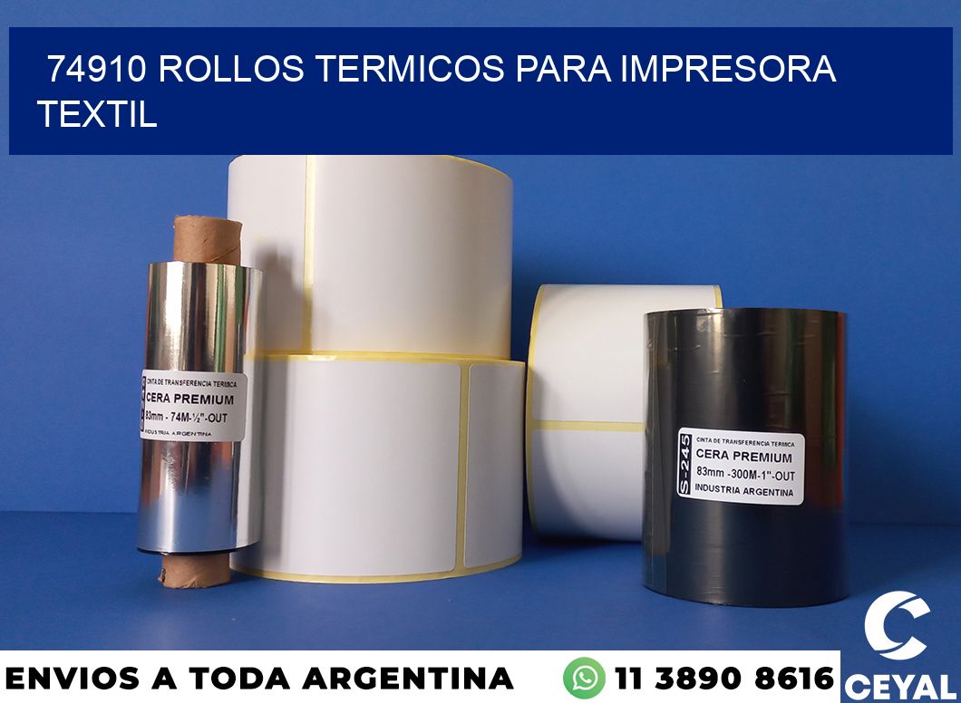 74910 rollos termicos para impresora textil