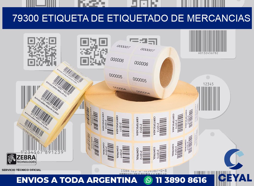 79300 Etiqueta de etiquetado de mercancias