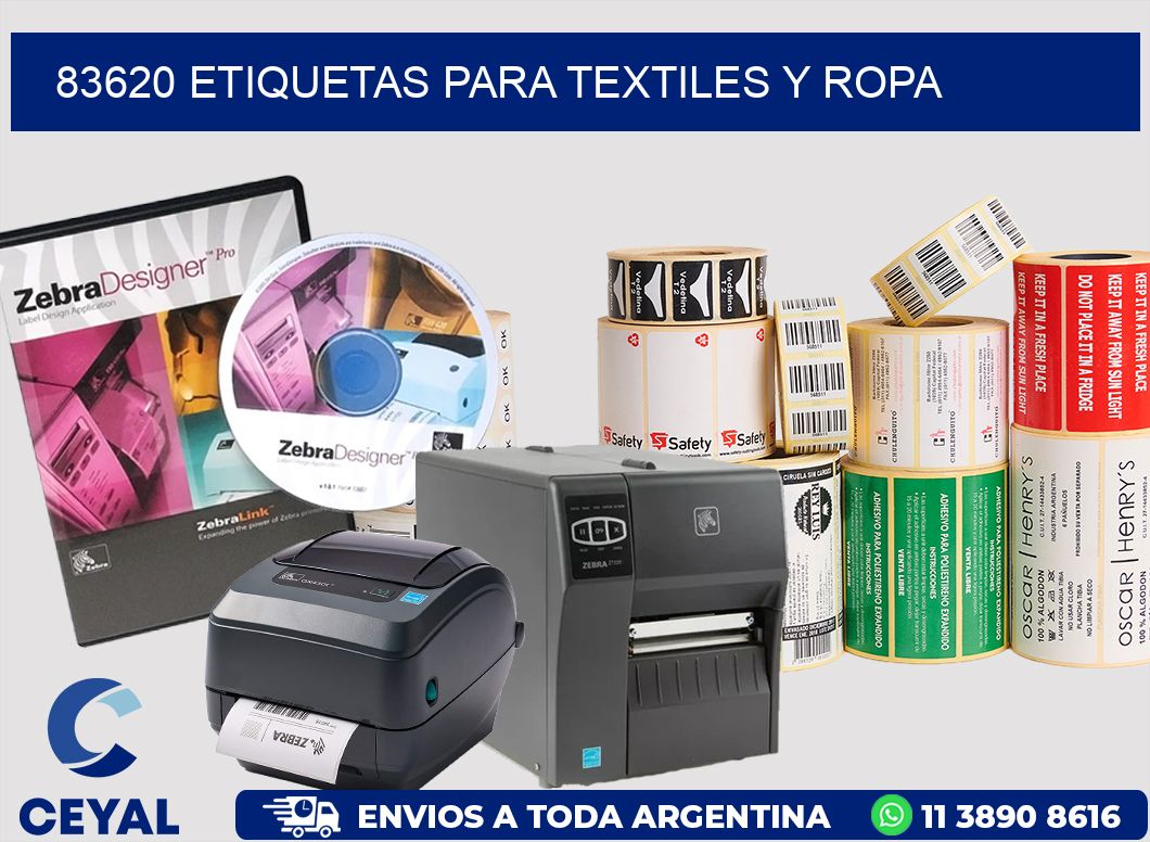 83620 Etiquetas para textiles y Ropa