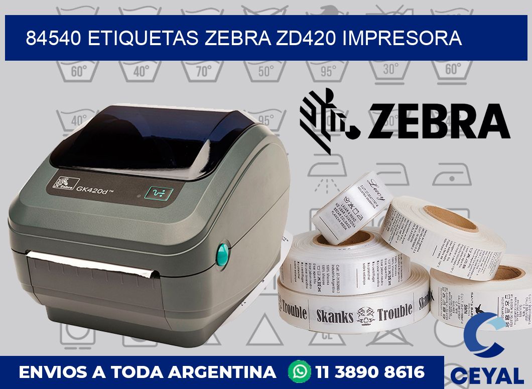 84540 etiquetas Zebra zd420 impresora
