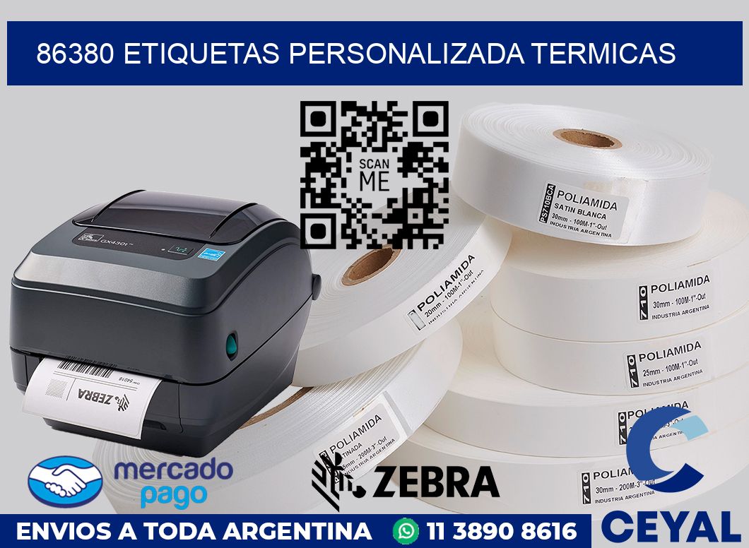 86380 etiquetas personalizada termicas