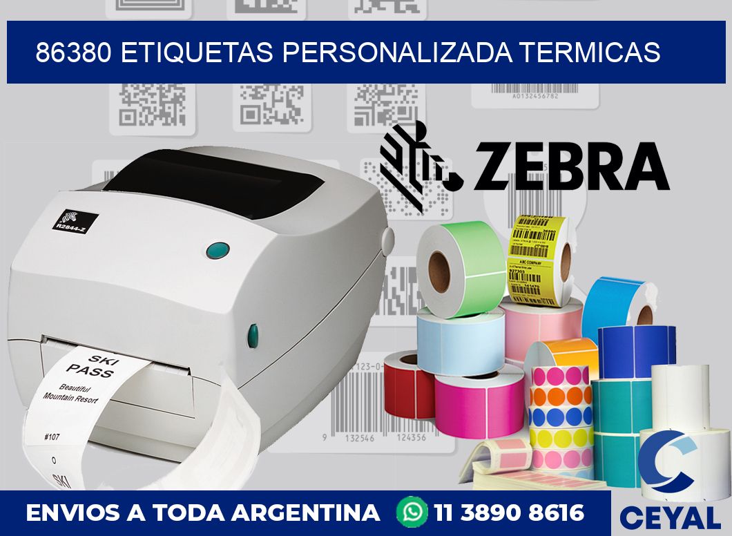 86380 etiquetas personalizada termicas