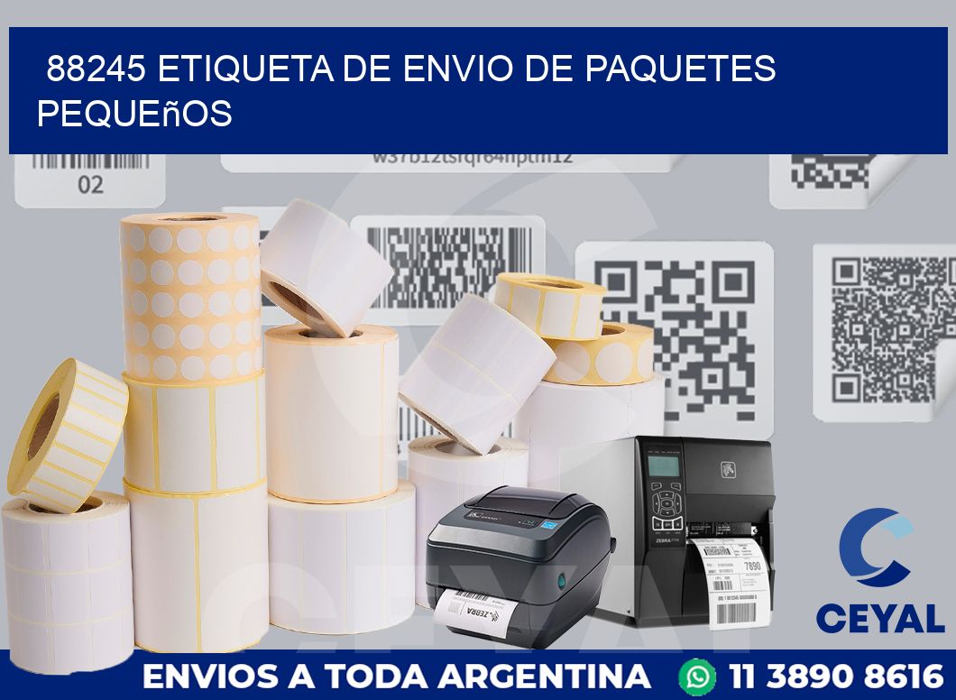 88245 Etiqueta de envio de paquetes pequeños