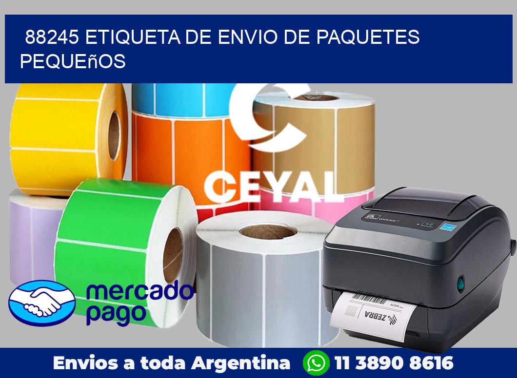 88245 Etiqueta de envio de paquetes pequeños