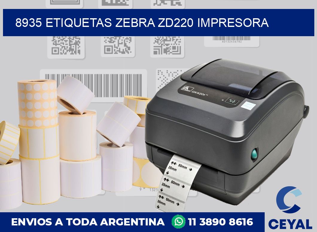 8935 etiquetas Zebra zd220 impresora