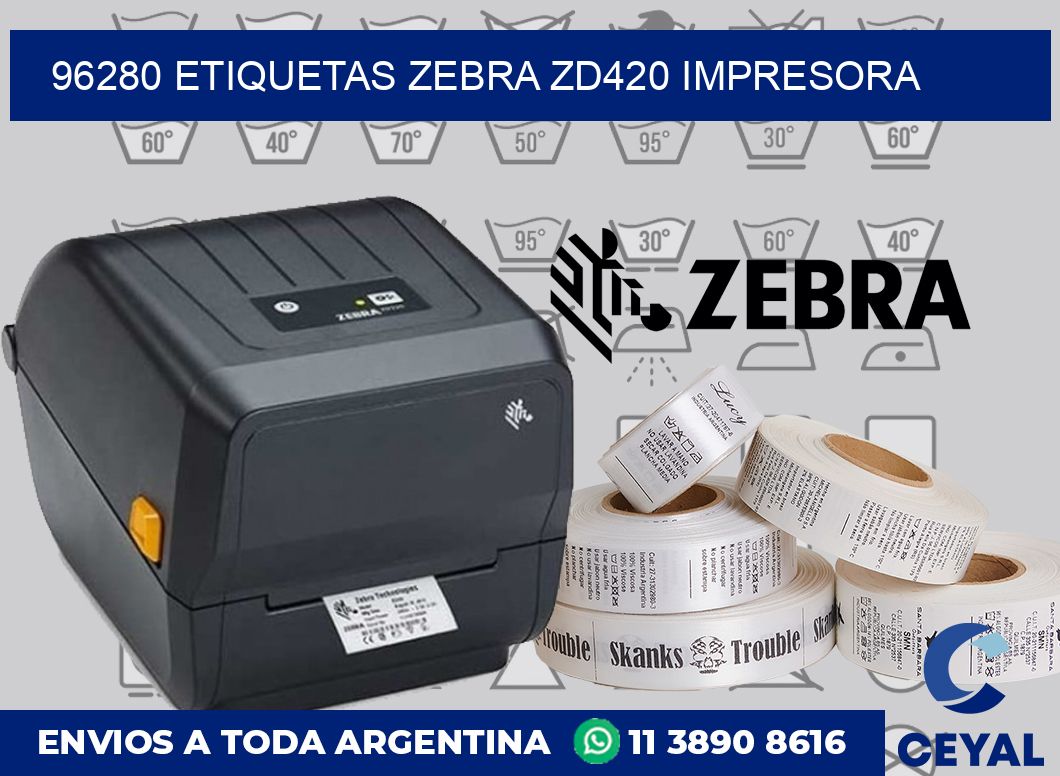 96280 etiquetas Zebra zd420 impresora