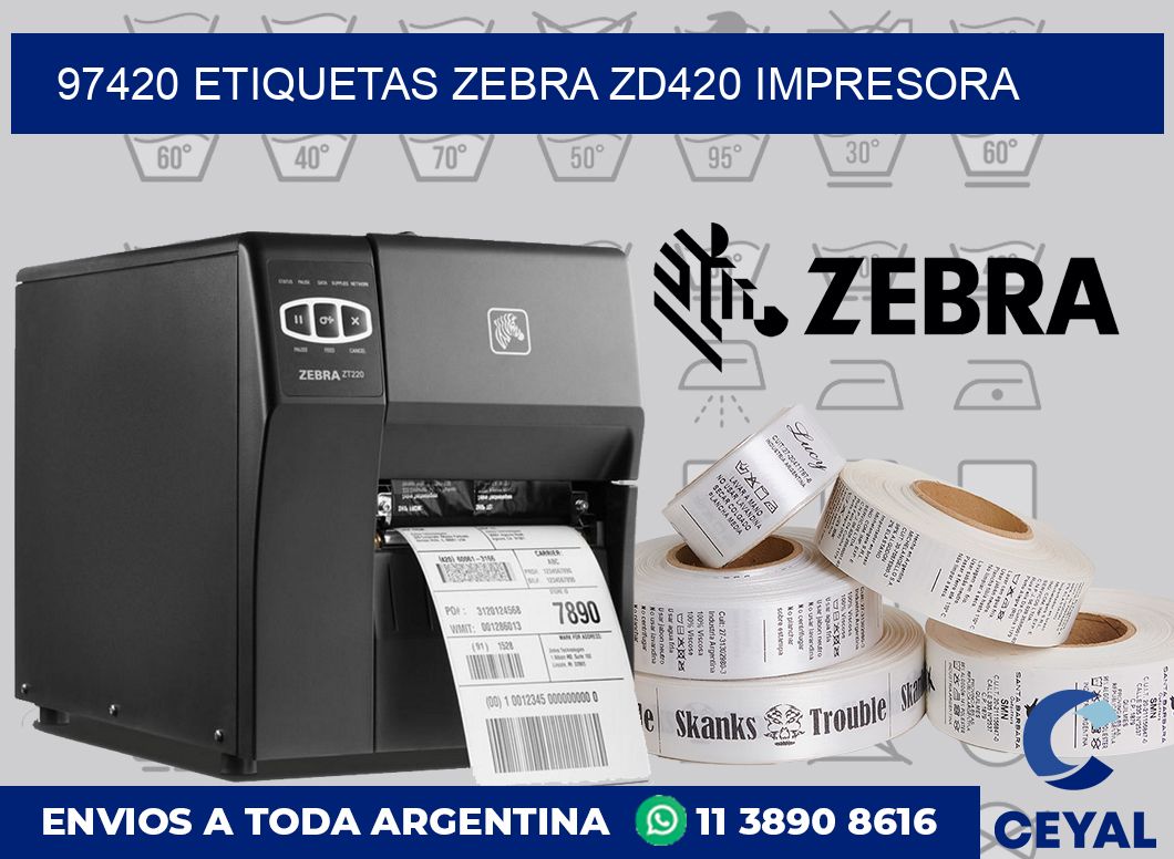 97420 etiquetas Zebra zd420 impresora