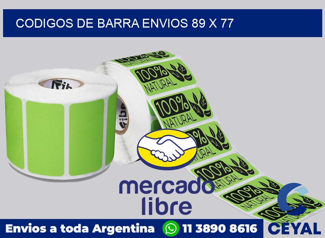Codigos de barra envios 89 x 77