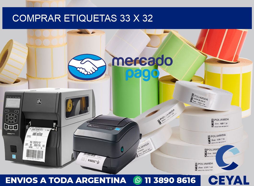 Comprar etiquetas 33 x 32