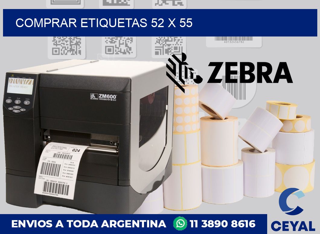 Comprar etiquetas 52 x 55