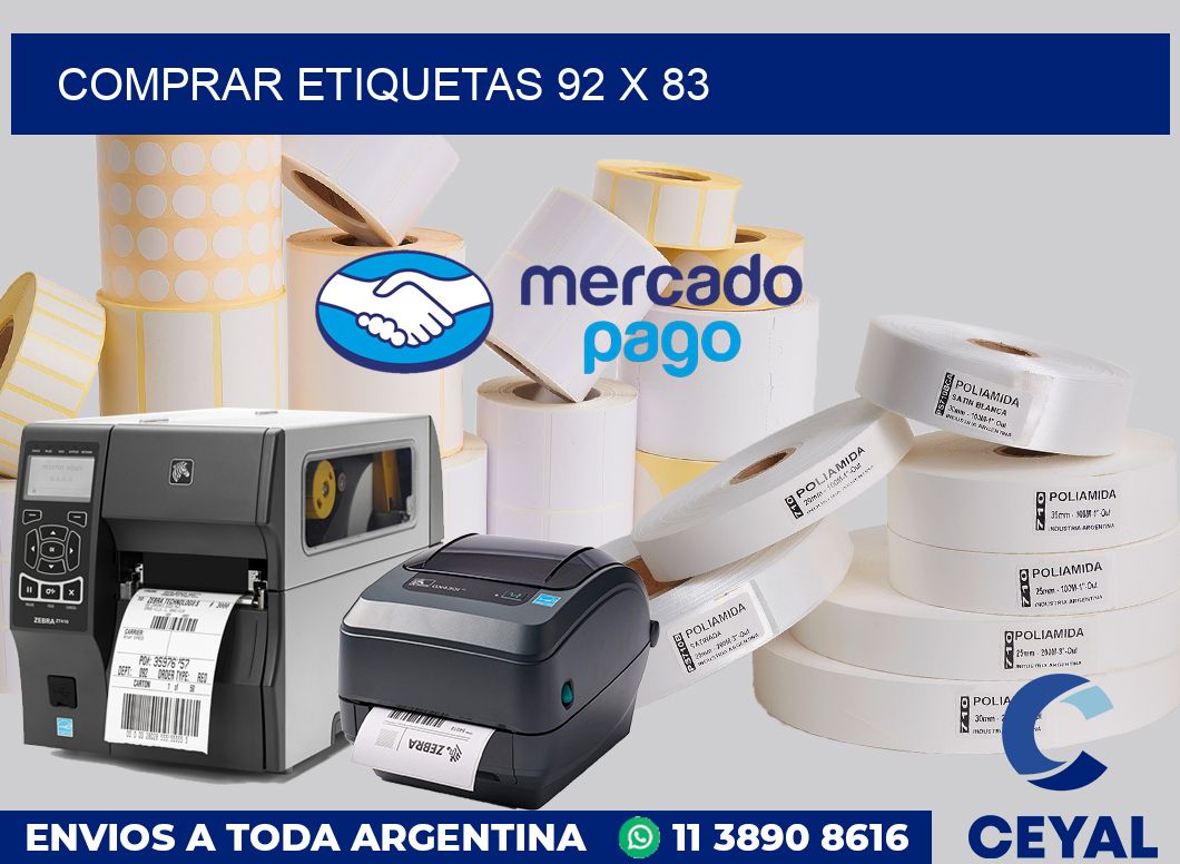 Comprar etiquetas 92 x 83
