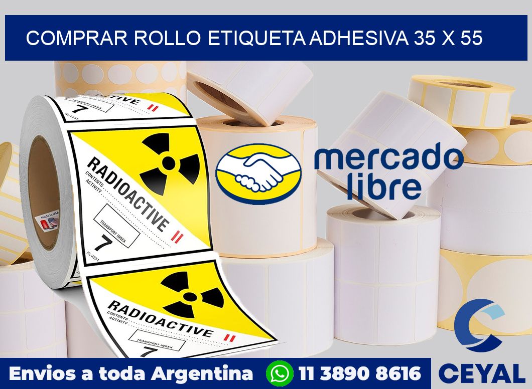 Comprar rollo etiqueta adhesiva 35 x 55