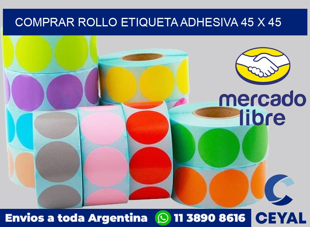 Comprar rollo etiqueta adhesiva 45 x 45