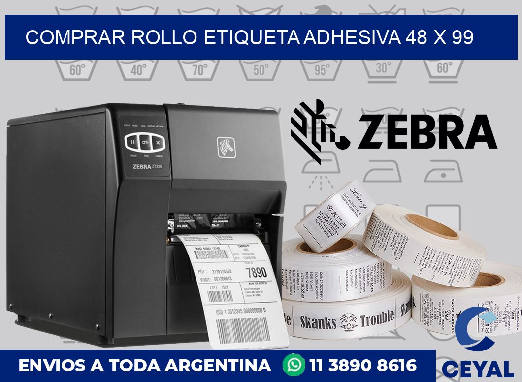 Comprar rollo etiqueta adhesiva 48 x 99