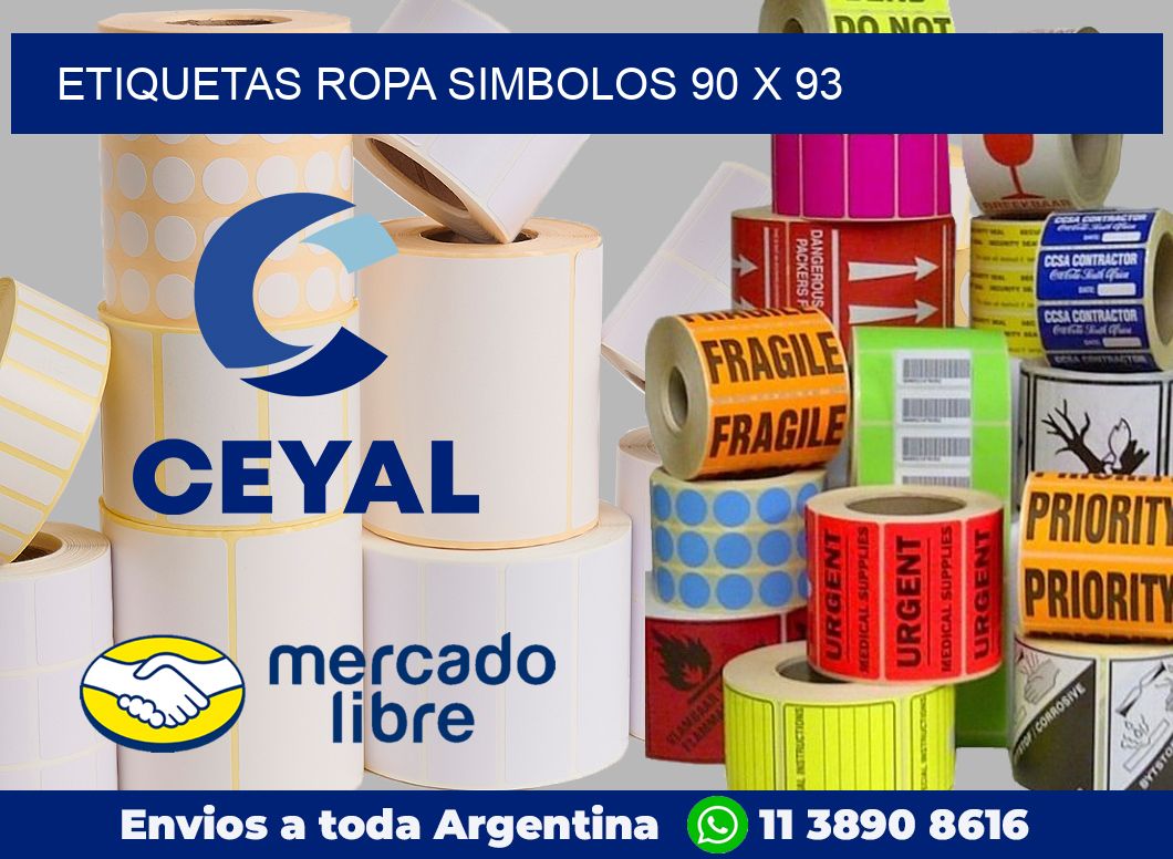Etiquetas ropa simbolos 90 x 93