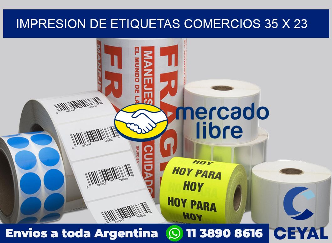 Impresion de etiquetas comercios 35 x 23