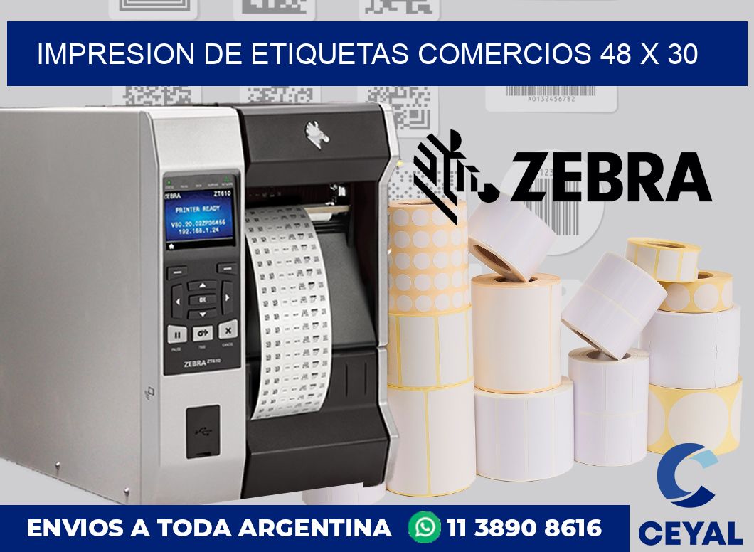 Impresion de etiquetas comercios 48 x 30