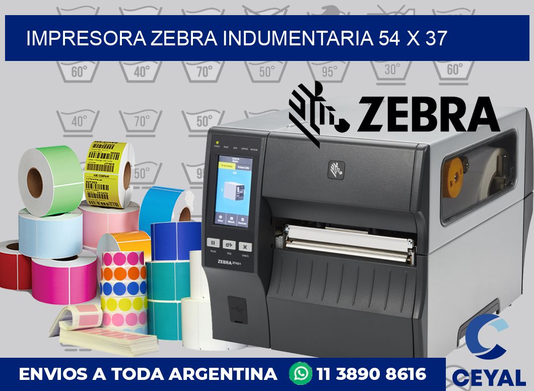 Impresora Zebra indumentaria 54 x 37