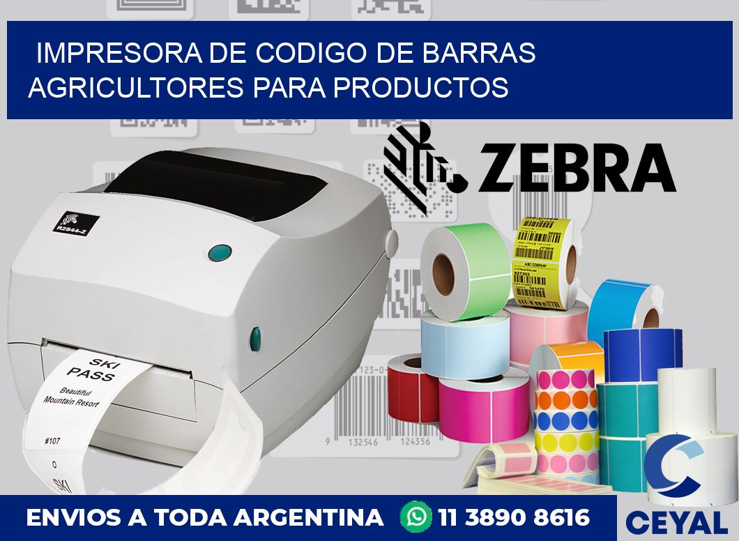 Impresora de codigo de barras Agricultores para productos