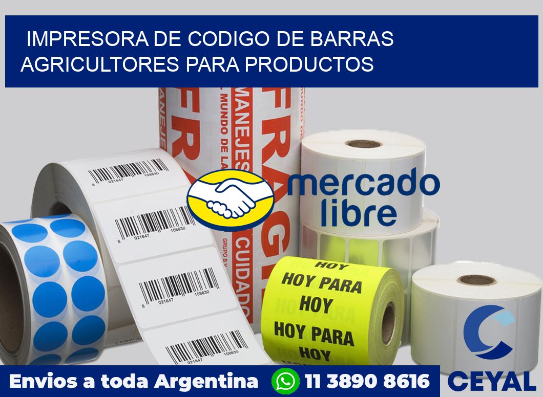 Impresora de codigo de barras Agricultores para productos