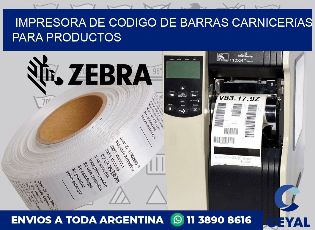 Impresora de codigo de barras Carnicerías para productos