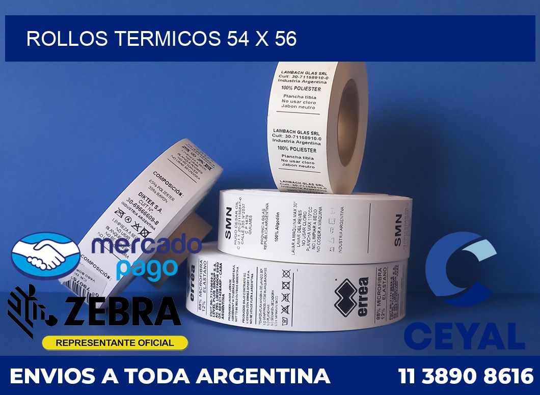 Rollos termicos 54 x 56