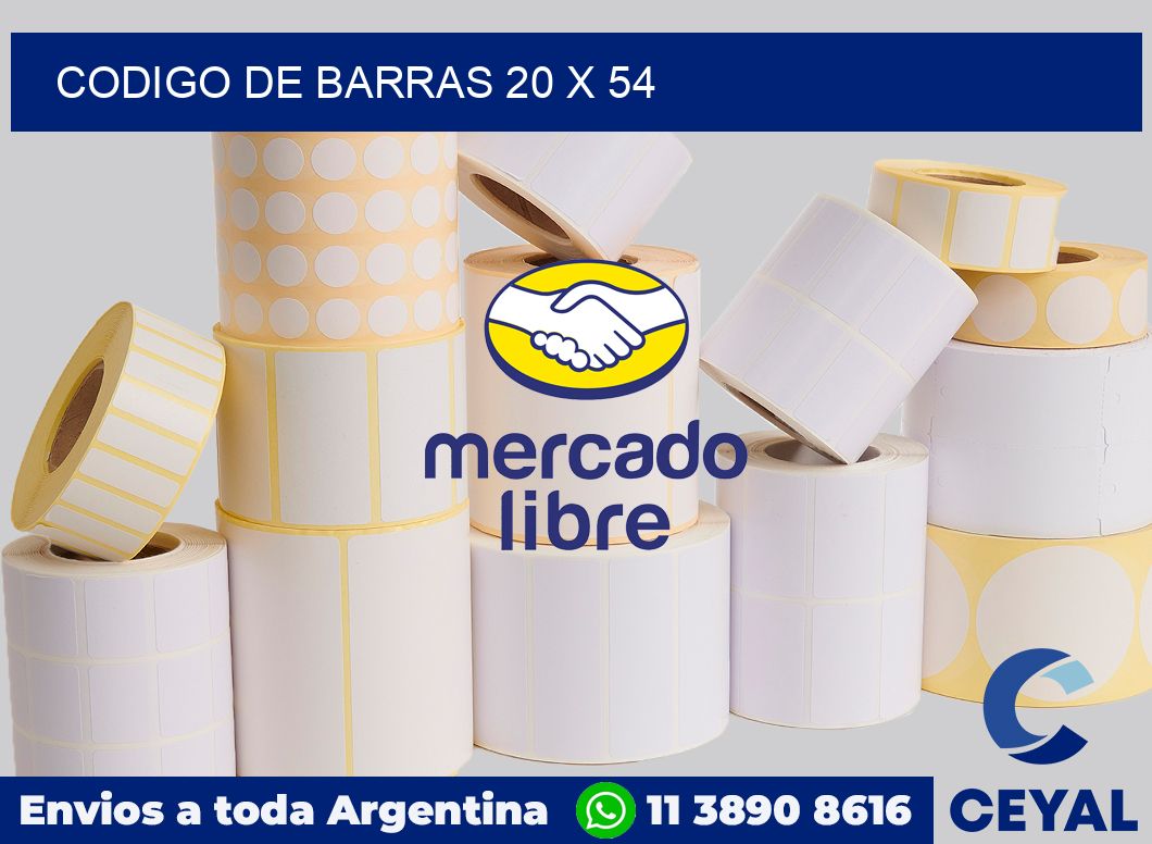 codigo de barras 20 x 54