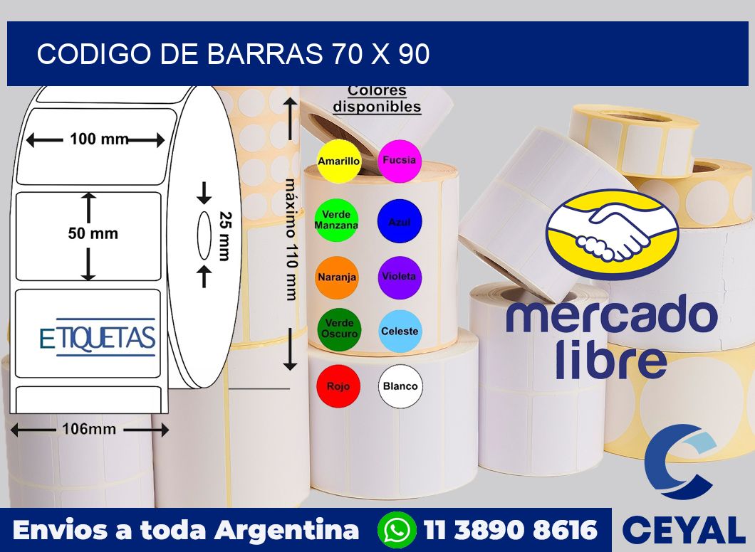 codigo de barras 70 x 90
