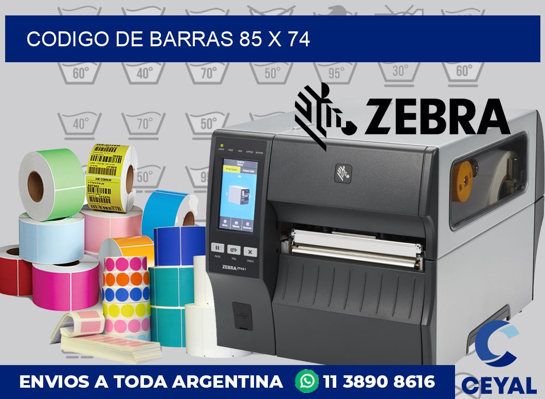 codigo de barras 85 x 74
