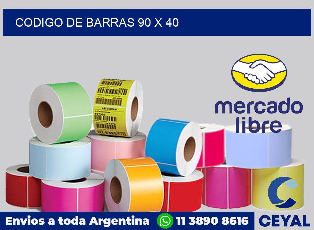 codigo de barras 90 x 40