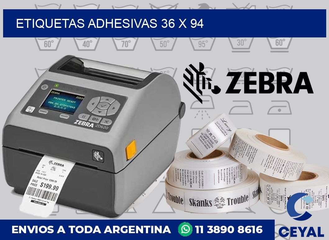 etiquetas adhesivas 36 x 94
