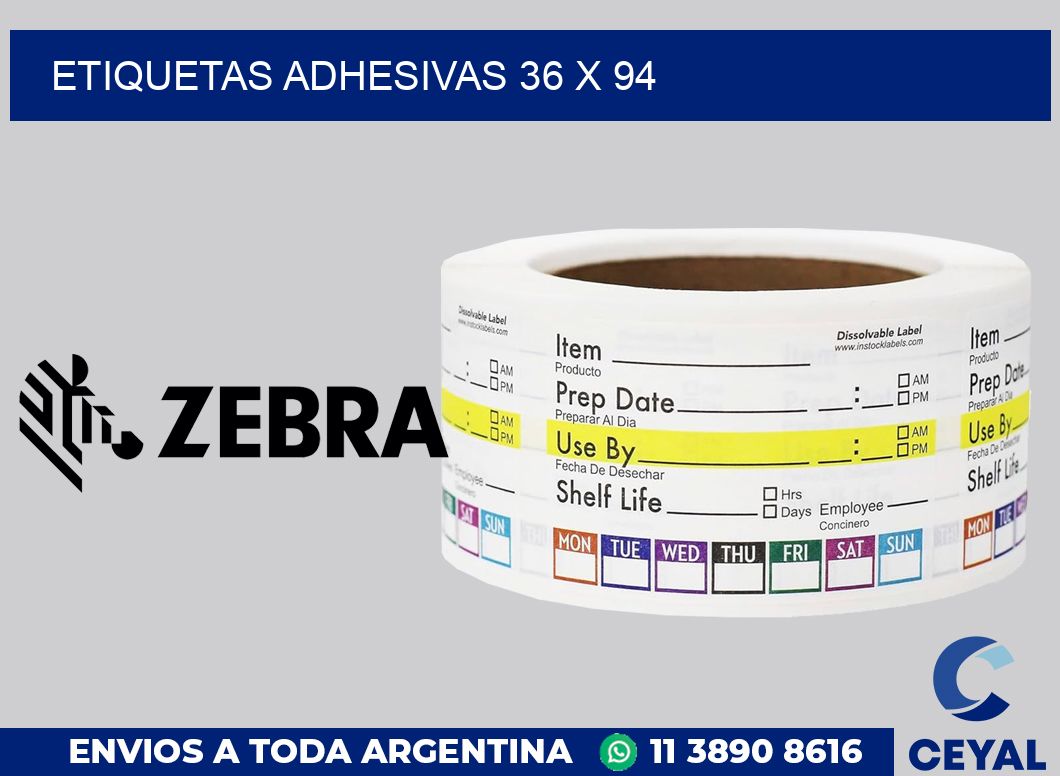 etiquetas adhesivas 36 x 94