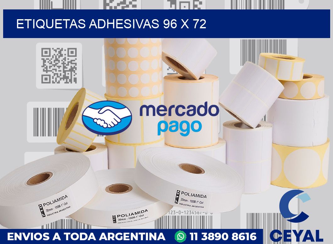 etiquetas adhesivas 96 x 72