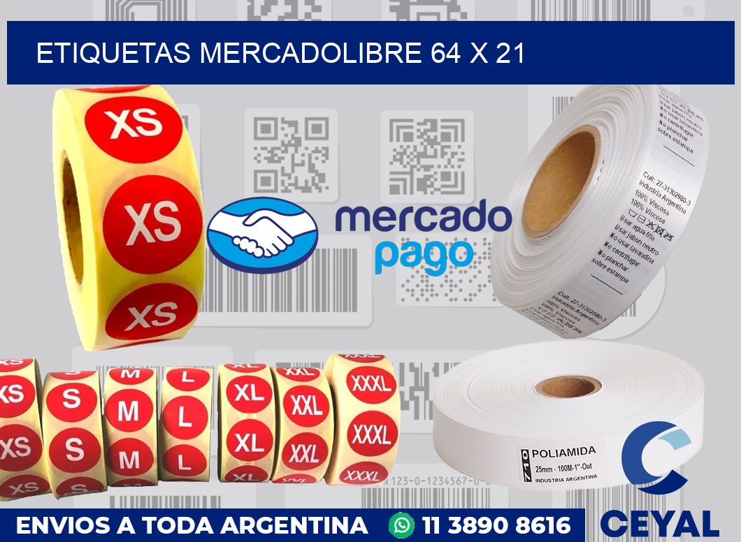 etiquetas mercadolibre 64 x 21