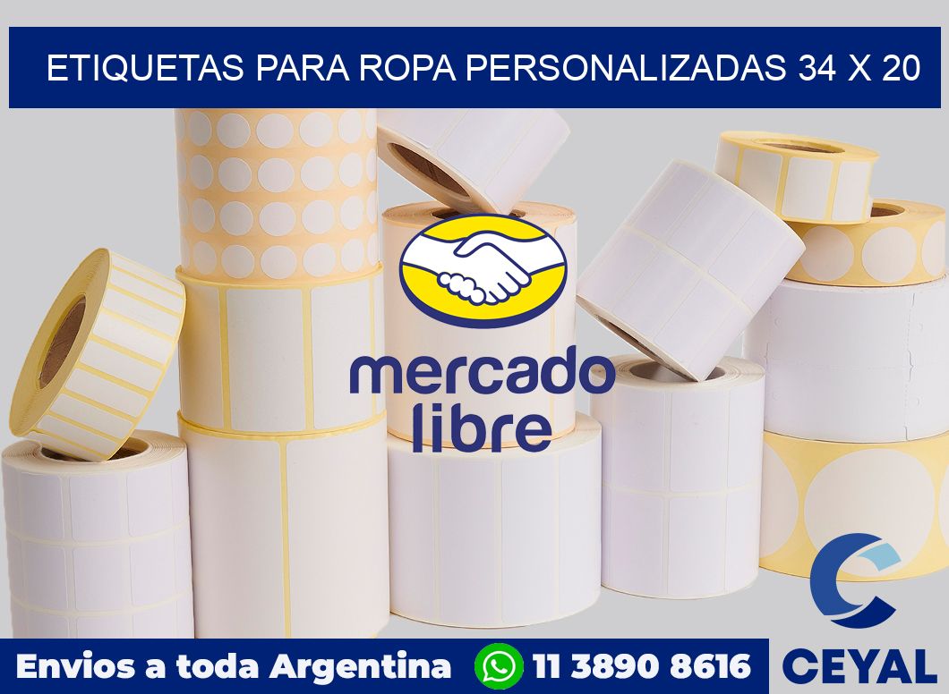 etiquetas para ropa personalizadas 34 x 20