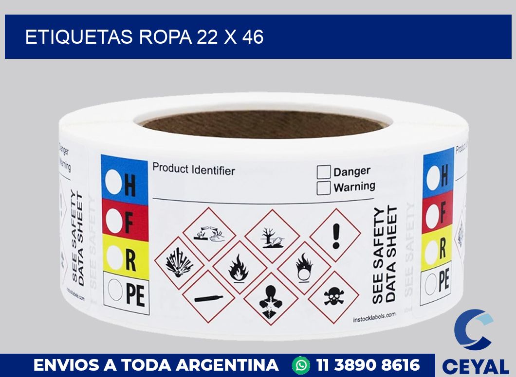 etiquetas ropa 22 x 46