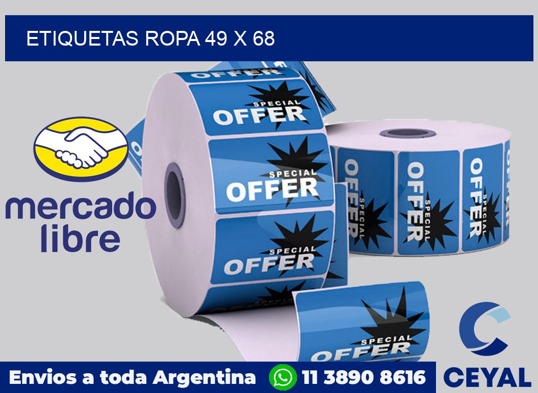 etiquetas ropa 49 x 68