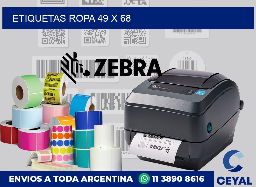 etiquetas ropa 49 x 68