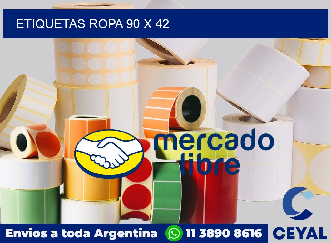 etiquetas ropa 90 x 42