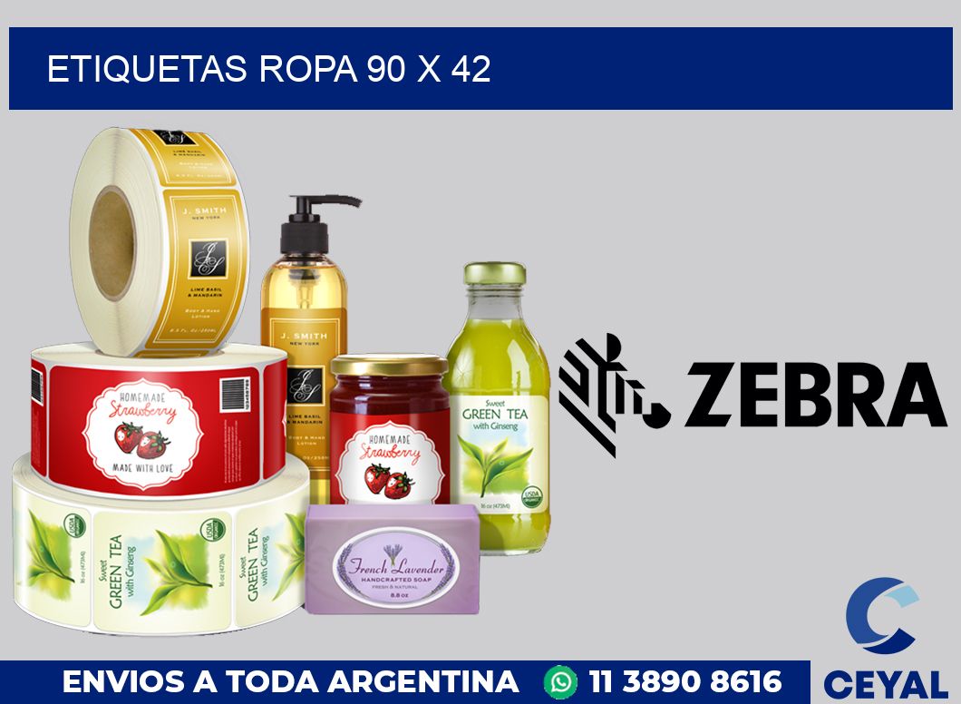 etiquetas ropa 90 x 42
