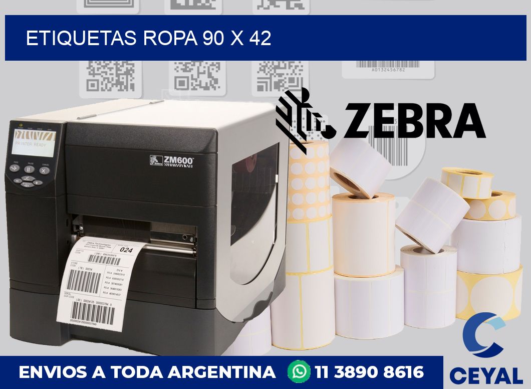 etiquetas ropa 90 x 42